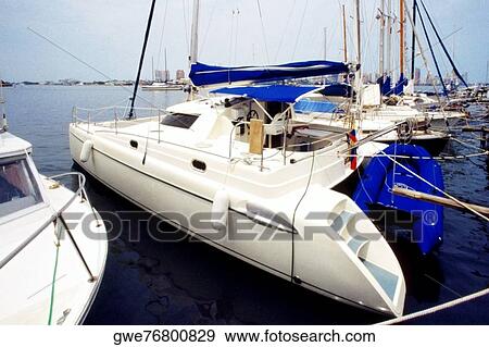 Sailboats moored at a port View Large Photo Image Stock Photo - Sailboats moored at a port. Fotosearch