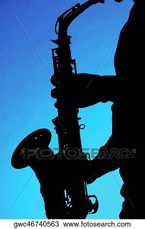 Silhouette of a musician playing the saxophone View Large Photo Image Stock Image - Silhouette of a musician playing the saxophone. Fotosearch