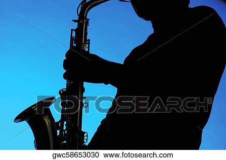 Silhouette of a musician playing the saxophone View Large Photo Image Stock Image - Silhouette of a musician playing the saxophone. Fotosearch