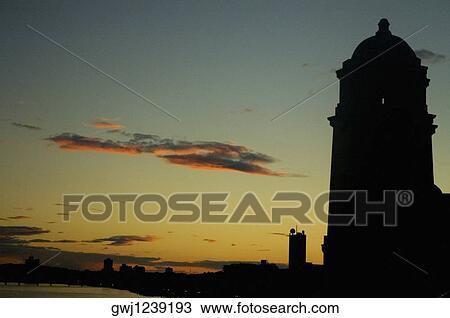 Silhouette of a tower, Longfellow Bridge, Boston, Massachusetts, USA View Large Photo Image Stock Image - Silhouette of a tower, Longfellow Bridge, Boston, Massachusetts, USA. Fotosearch