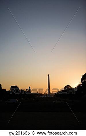Silhouette of the Washington Monument in the distant, Washington DC, USA View Large Photo Image Stock Image - Silhouette of the Washington Monument in the distant, Washington DC, USA. Fotosearch