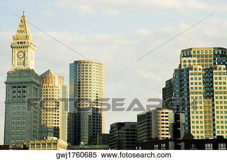 Skyscrapers in a city, Boston, Massachusetts, USA View Large Photo Image Stock Photography - Skyscrapers in a city, Boston, Massachusetts, USA. Fotosearch
