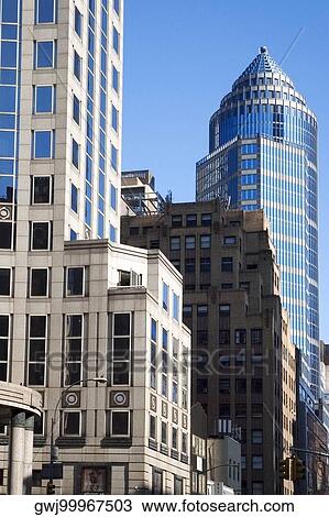 Skyscrapers in a city, New York City, New York State, USA View Large Photo Image Stock Image - Skyscrapers in a city, New York City, New York State, USA. Fotosearch