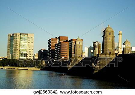 Skyscrapers near a bridge across a river, Longfellow Bridge, Charles River, Cambridge, Boston, Massachusetts, USA View Large Photo Image Stock Image - Skyscrapers near a bridge across a river, Longfellow Bridge, Charles River, Cambridge, Boston, Massachusetts, USA. Fotosearch