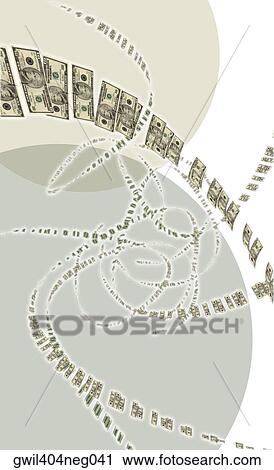 American dollar bills falling from the sky View Large Illustration Clip Art - American dollar bills falling from the sky. Fotosearch