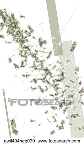 American dollar bills falling from the sky View Large Illustration Stock Illustration - American dollar bills falling from the sky. Fotosearch
