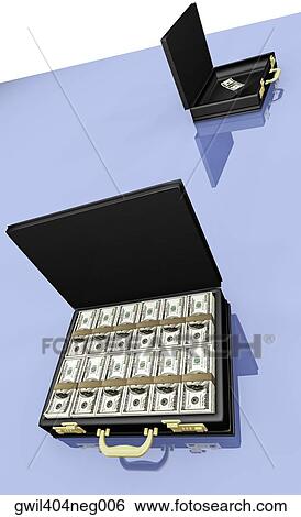 US dollar bills arranged in a briefcase View Large Illustration Stock Illustration - US dollar bills arranged in a briefcase. Fotosearch