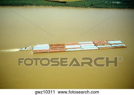 Aerial view of grain barges on the river, Mississippi River, New Orleans, Louisiana, USA View Large Photo Image Stock Image - Aerial view of grain barges on the river, Mississippi River, New Orleans, Louisiana, USA. Fotosearch