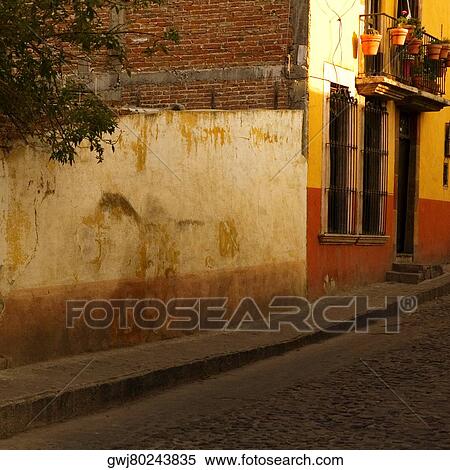 Buildings along a street, Mexico View Large Photo Image Stock Photography - Buildings along a street, Mexico. Fotosearch