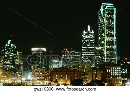 Buildings lit up at night, Dallas, Texas, USA View Large Photo Image Stock Image - Buildings lit up at night, Dallas, Texas, USA. Fotosearch