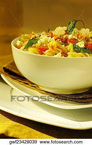Close-up of a bowl of pasta View Large Photo Image Stock Photo - Close-up of a bowl of pasta. Fotosearch
