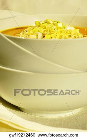 Close-up of a bowl of vegetable soup View Large Photo Image Stock Image - Close-up of a bowl of vegetable soup. Fotosearch