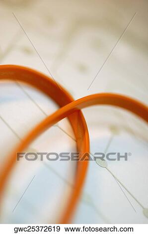 Close-up of a cable on a circuit board View Large Photo Image Stock Photo - Close-up of a cable on a circuit board. Fotosearch
