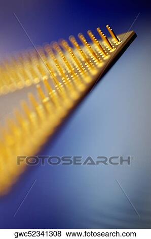 Stock Photo - Close-up of a computer chip. Fotosearch