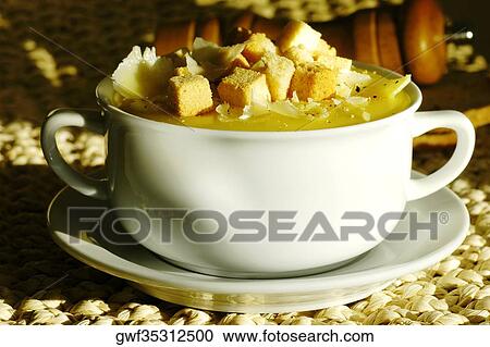 Close-up of a cup of soup View Large Photo Image Stock Image - Close-up of a cup of soup. Fotosearch