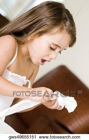 Close-up of a girl holding a handkerchief View Large Photo Image Stock Image - Close-up of a girl holding a handkerchief. Fotosearch