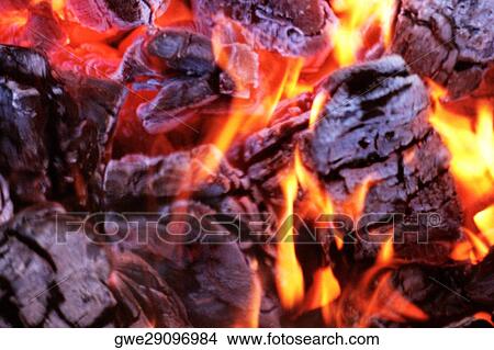 Close-up of a log fire View Large Photo Image Picture - Close-up of a log fire. Fotosearch