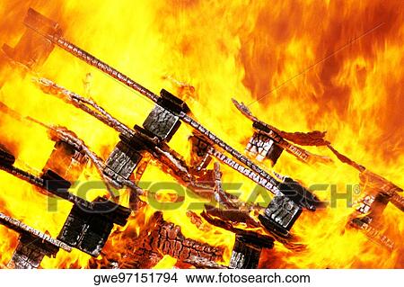Close-up of a log fire View Large Photo Image Picture - Close-up of a log fire. Fotosearch