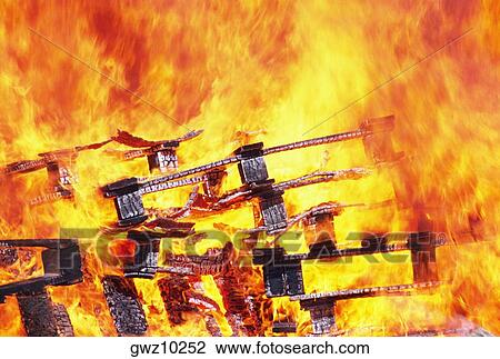 Close-up of a log fire View Large Photo Image Stock Image - Close-up of a log fire. Fotosearch