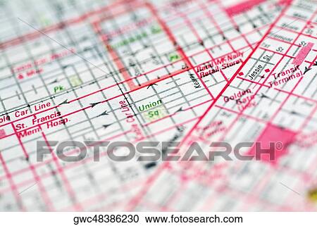 Close-up of a map View Large Photo Image Stock Image - Close-up of a map. Fotosearch