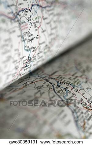 Close-up of a map View Large Photo Image Stock Image - Close-up of a map. Fotosearch