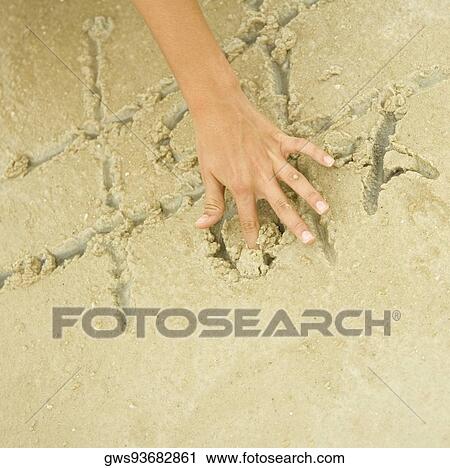 Close-up of a person's hand playing tic-tac-toe in sand View Large Photo Image Stock Image - Close-up of a person's hand playing tic-tac-toe in sand. Fotosearch