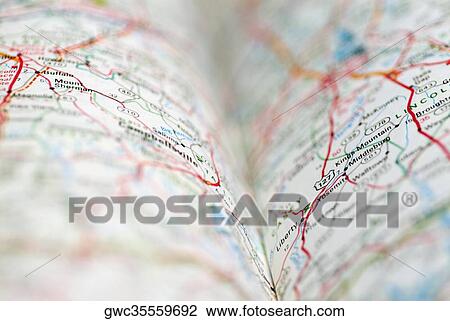 Close-up of a road map View Large Photo Image Stock Image - Close-up of a road map. Fotosearch