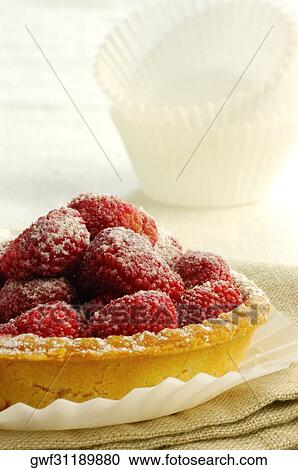 Close-up of a strawberry tart in a plate View Large Photo Image Stock Image - Close-up of a strawberry tart in a plate. Fotosearch