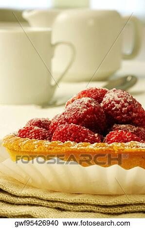 Close-up of a strawberry tart in a plate View Large Photo Image Stock Image - Close-up of a strawberry tart in a plate. Fotosearch