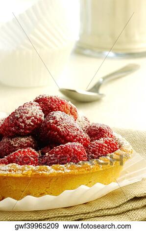 Close-up of a strawberry tart in a plate View Large Photo Image Stock Photo - Close-up of a strawberry tart in a plate. Fotosearch