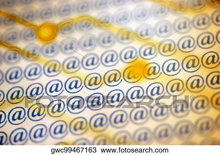 Stock Image - Close-up of 'at' symbols. Fotosearch