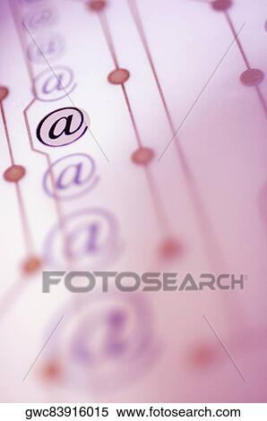 Stock Photography - Close-up of 'at' symbols. Fotosearch