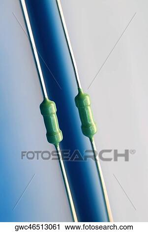 Stock Image - Close-up of capacitors. Fotosearch
