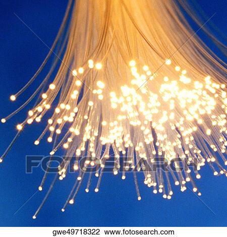 Stock Image - Close-up of fiber optic cables. Fotosearch
