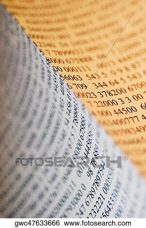 Close-up of numbers on a document View Large Photo Image Stock Photograph - Close-up of numbers on a document. Fotosearch