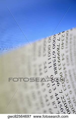 Close-up of paper with numbers View Large Photo Image Stock Photo - Close-up of paper with numbers. Fotosearch