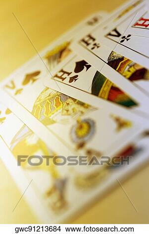 Picture - Close-up of playing cards. Fotosearch