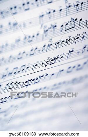 Close-up of sheet music View Large Photo Image Stock Image - Close-up of sheet music. Fotosearch