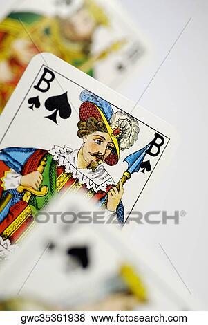 Stock Photo - Close-up of three playing cards. Fotosearch