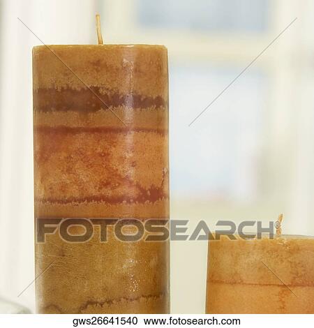 Close-up of two candles View Large Photo Image Stock Image - Close-up of two candles. Fotosearch