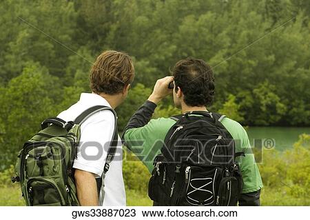 Close-up of two men camping View Large Photo Image Stock Image - Close-up of two men camping. Fotosearch