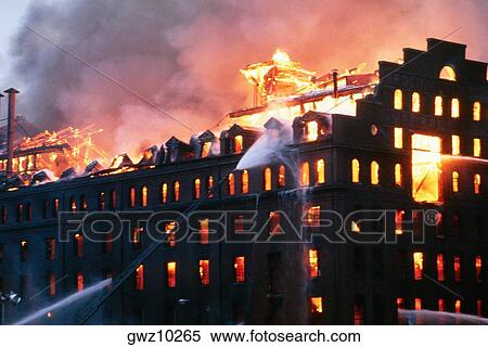 Fire at a factory, Baltimore, Maryland, USA View Large Photo Image Stock Photography - Fire at a factory, Baltimore, Maryland, USA. Fotosearch