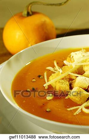 High angle view of a bowl of soup View Large Photo Image Stock Photo - High angle view of a bowl of soup. Fotosearch