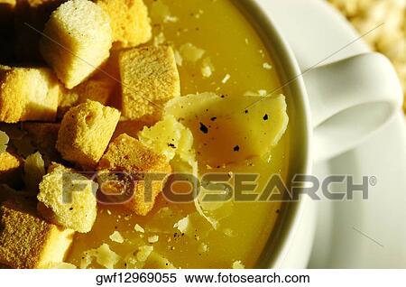 High angle view of a cup of soup View Large Photo Image Stock Photography - High angle view of a cup of soup. Fotosearch