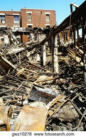 High angle view of a damaged building, South Los Angeles, Los Angeles, California, USA View Large Photo Image Stock Photo - High angle view of a damaged building, South Los Angeles, Los Angeles, California, USA. Fotosearch