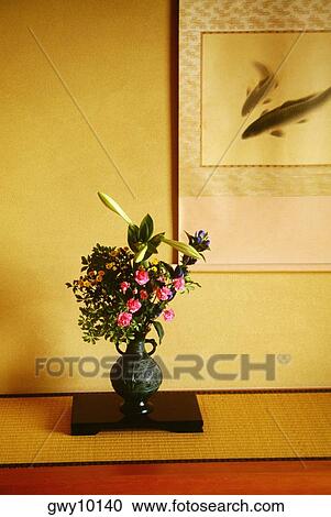 High angle view of a flower vase, Tokonoma Floral Display, Kochi, Shikoku, Japan View Large Photo Image Stock Image - High angle view of a flower vase, Tokonoma Floral Display, Kochi, Shikoku, Japan. Fotosearch