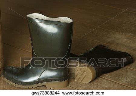 High angle view of a pair of boots View Large Photo Image Picture - High angle view of a pair of boots. Fotosearch