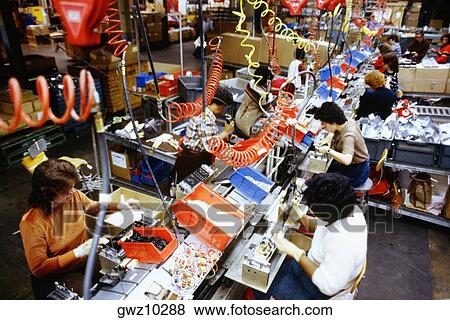 High angle view of people working in an electric plant, Columbia, Maryland, USA View Large Photo Image Stock Photo - High angle view of people working in an electric plant, Columbia, Maryland, USA. Fotosearch