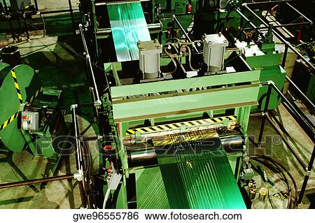 High angle view of stainless steel sheet being rolled in a steel mill View Large Photo Image Stock Photograph - High angle view of stainless steel sheet being rolled in a steel mill. Fotosearch