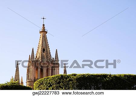 High section view of a cathedral, La Parroquia De San Miguel Arcangel Church, San Miguel De Allende, Guanajuato, Mexico View Large Photo Image Stock Image - High section view of a cathedral, La Parroquia De San Miguel Arcangel Church, San Miguel De Allende, Guanajuato, Mexico. Fotosearch
